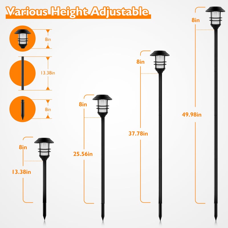 ZOOHAR Solar Pathway Flame Lights - Outdoor Solar LEDs with Metal Construction, Waterproof, Perfect for Gardens, Pathways, Patio, Balcony & Pool, 2 Packs - Image 5